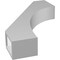 Ekena Millwork 3 1/2-in. W x 16-in. D x 24-in. H Westlake Architectural Grade PVC Knee Brace BRCP035X16X24WTL - alternate 5